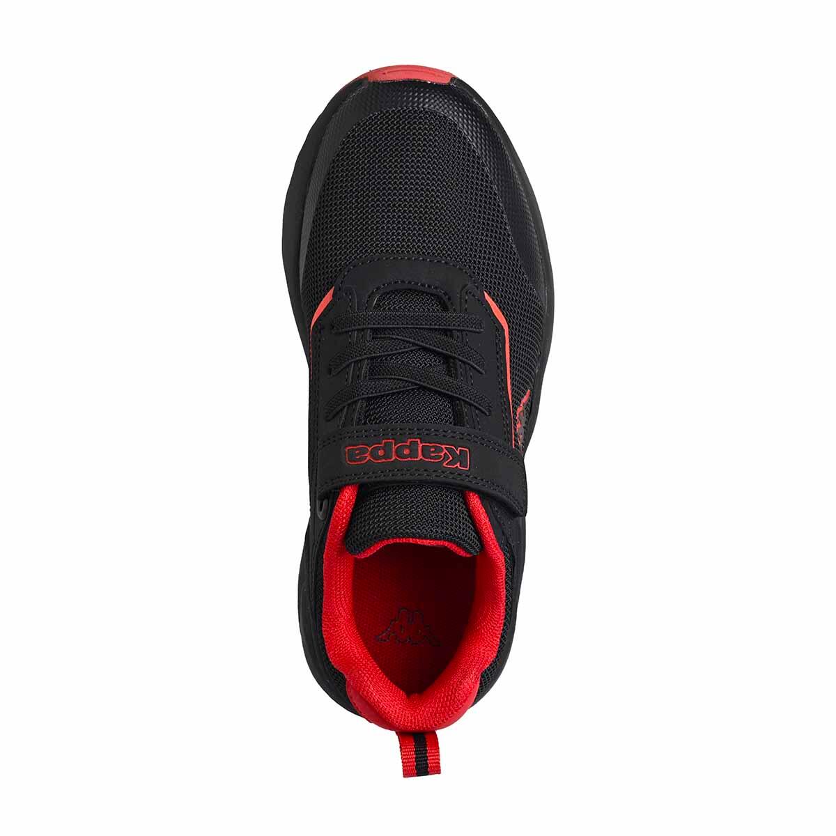 Zapatillas Kappa Safir 2s Negras/Rojas con Logo para Niño 5/7