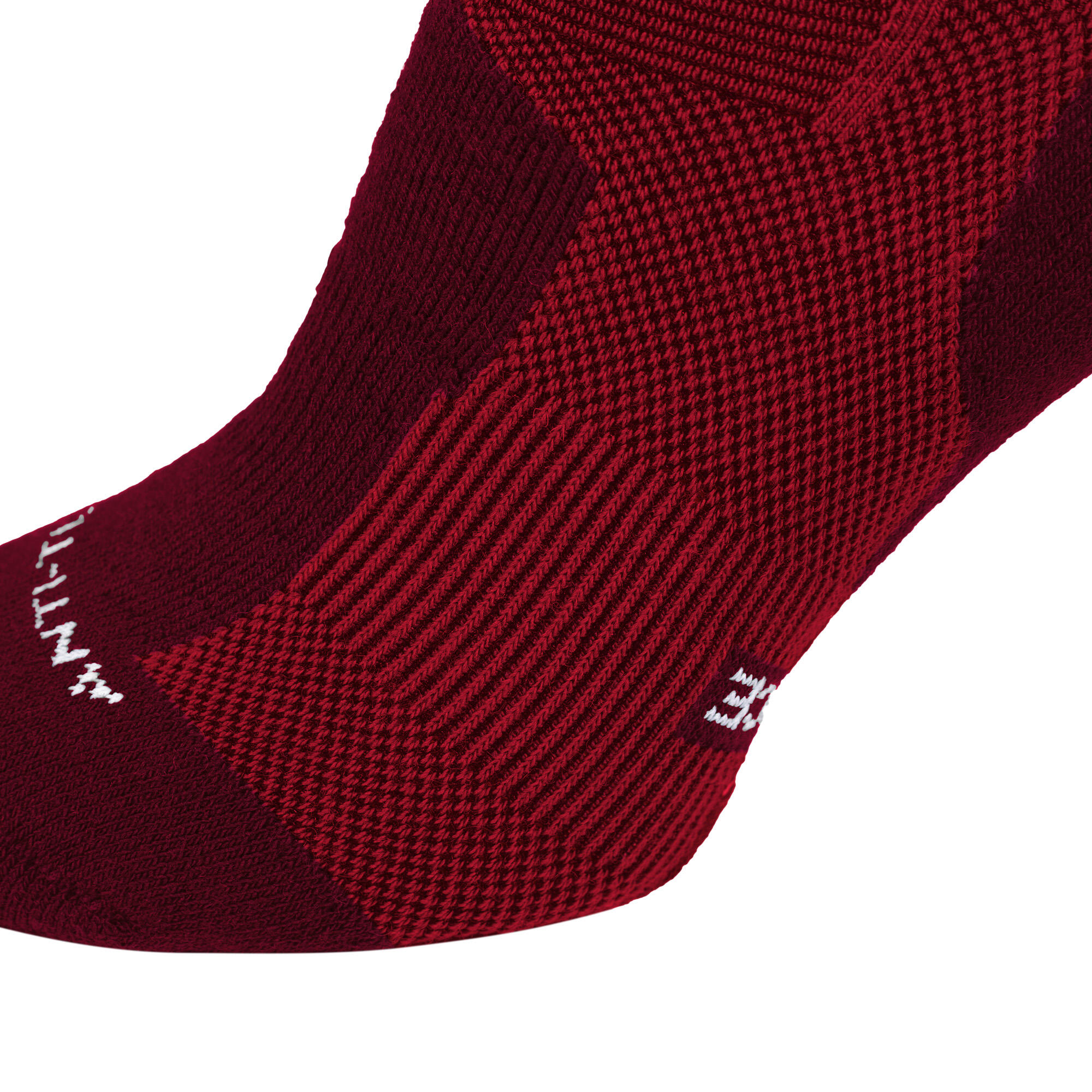 2 Paar Merino Wandersocken für Damen & Herren: Gepolstert - Rot 35/38 6/7