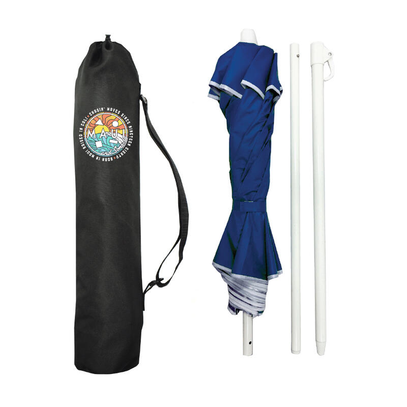 Umbrelă plajă Maui & Sons 170 cm UPF50+ UltraLight 1.1 kg - Albastru