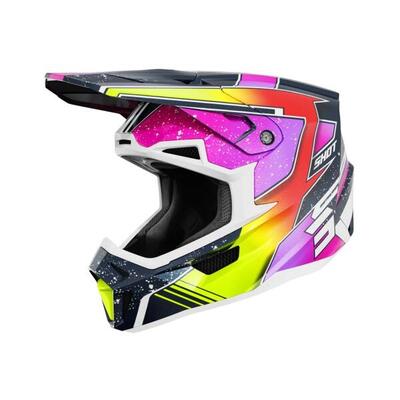 Casco Shot Lite - Racing Blu Giallo Neon Perlato