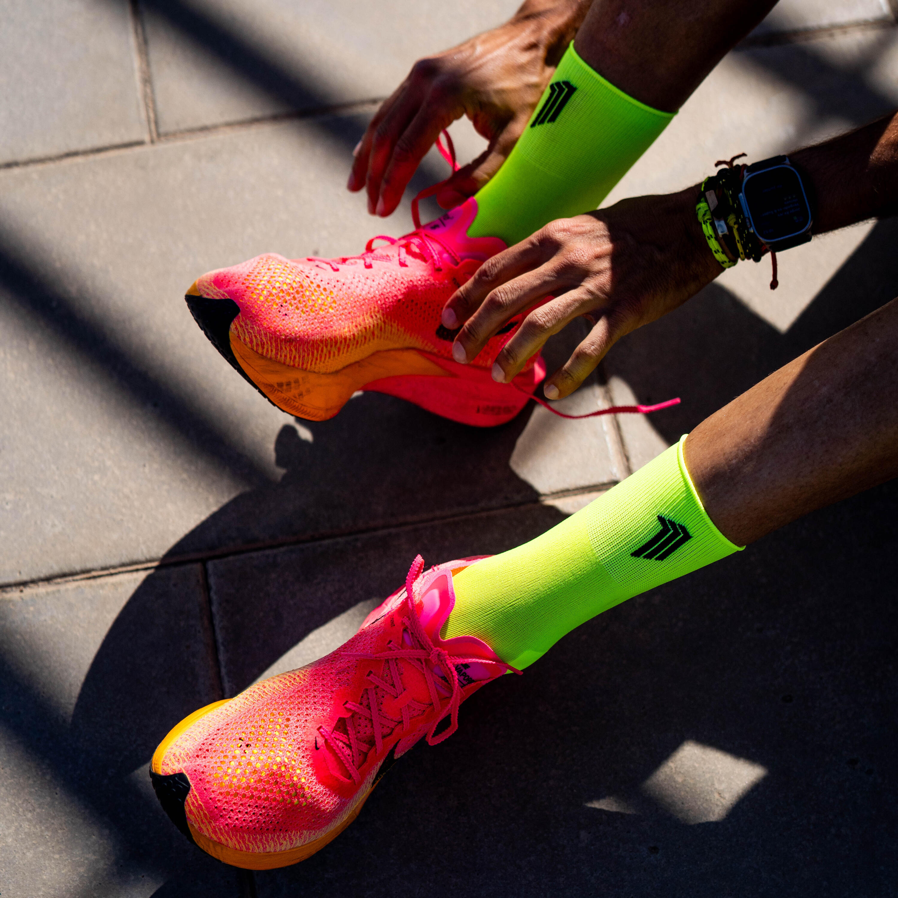MARATHON YELLOW - CHAUSSETTES DE COURSE MARATHON 4/6