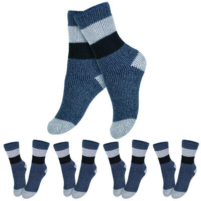 4 Paar Thermo Strümpfe | dick & warm | Jungen & Mädchen | Rosa/Pastell Lila