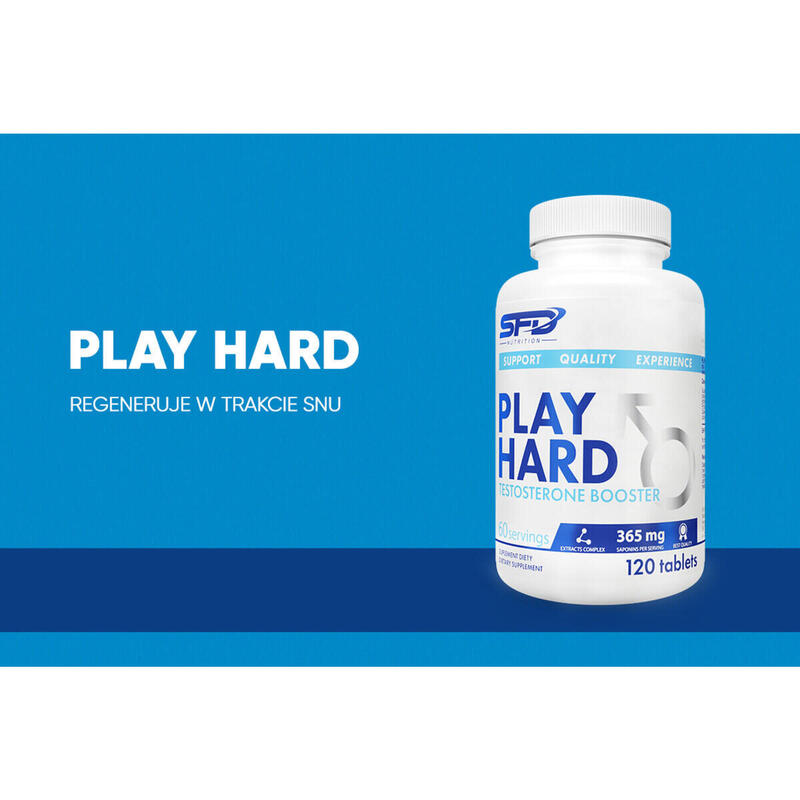 Suplement dla mężczyzn PLAY HARD TESTOSTERONE BOOSTER 120 tabletek