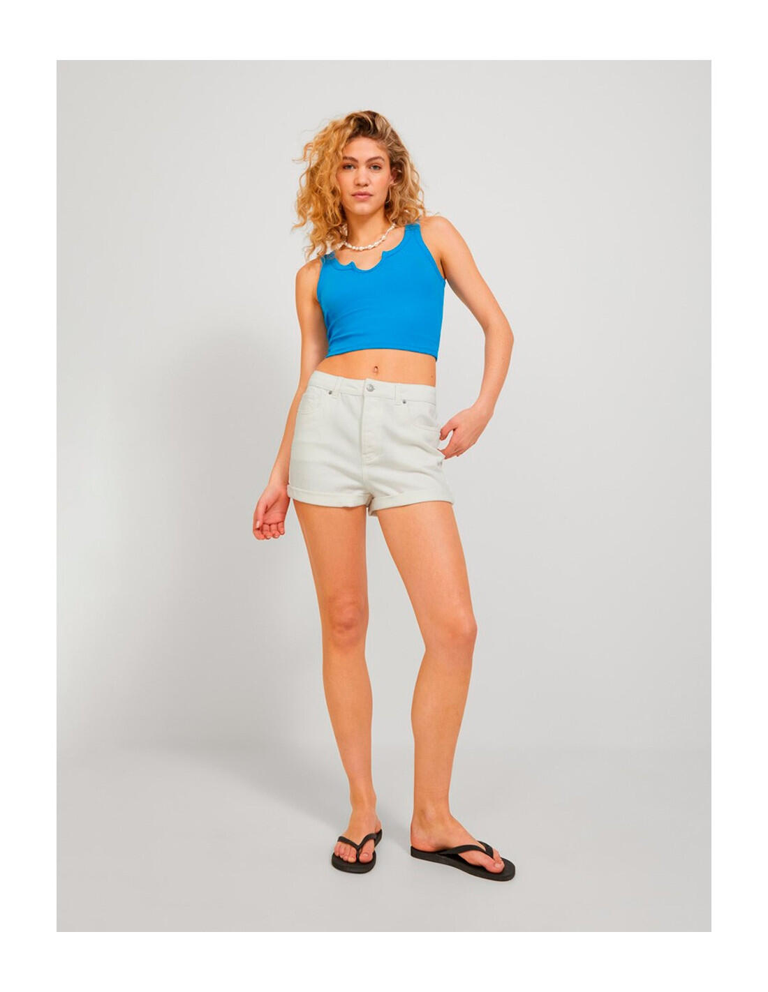 JJXX Hazel HW Denim - Pantalón corto 3/5