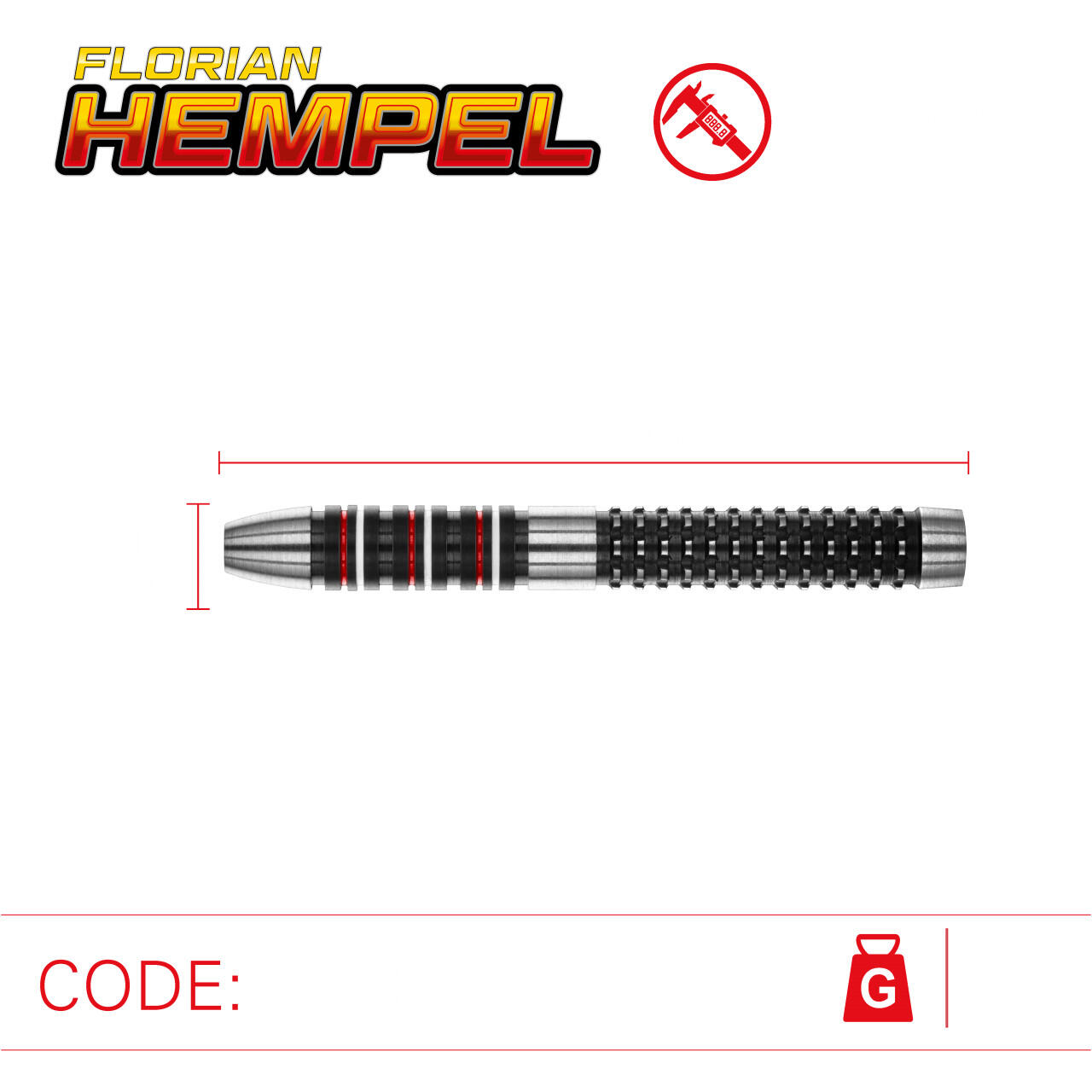 Winmau Florian Hempel Steeldart 23 g 3/6