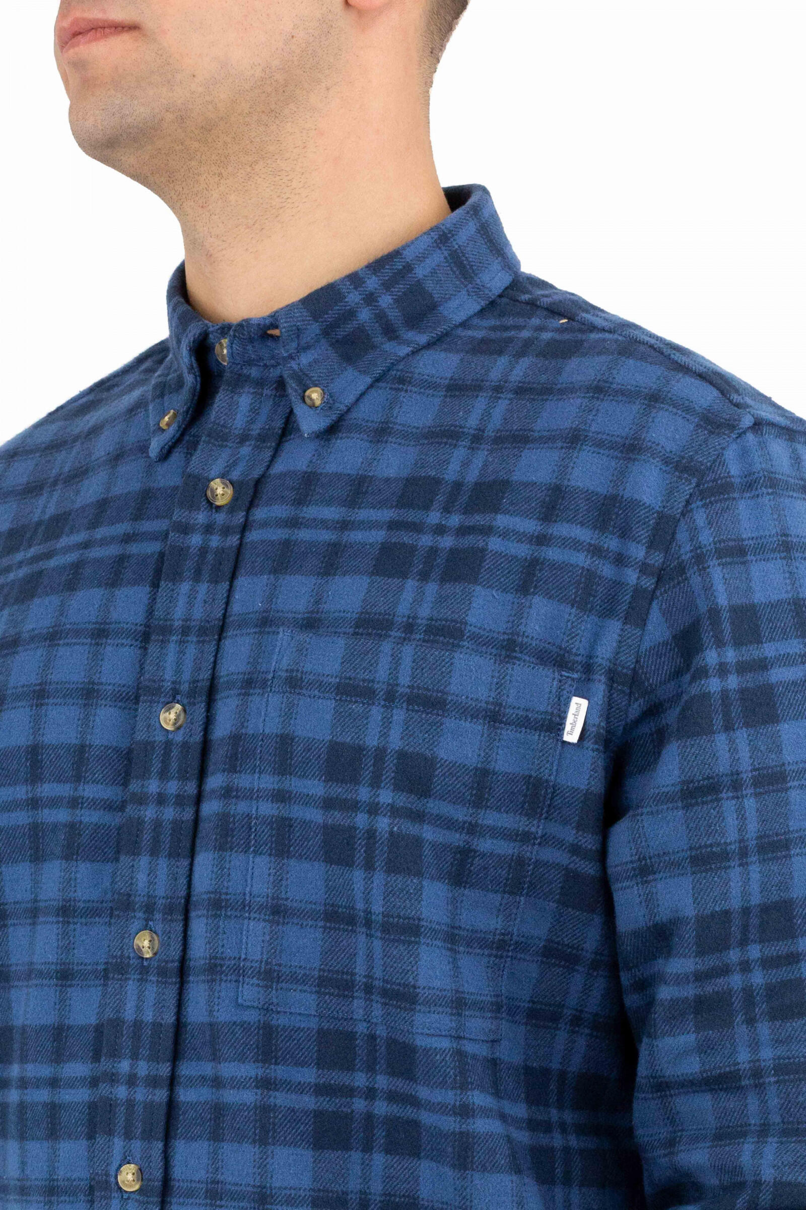 Timberland Camisa De Cuadros De Franela Azul 4/4