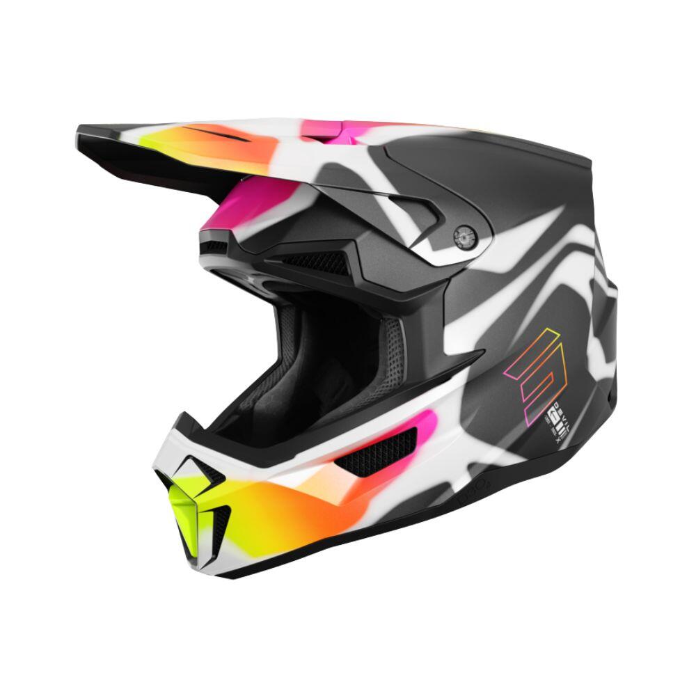 Shot Race Gear - Casque Shot Lite - Devil Black Matt - Casque - Orange|rose|rouge - Decathlon