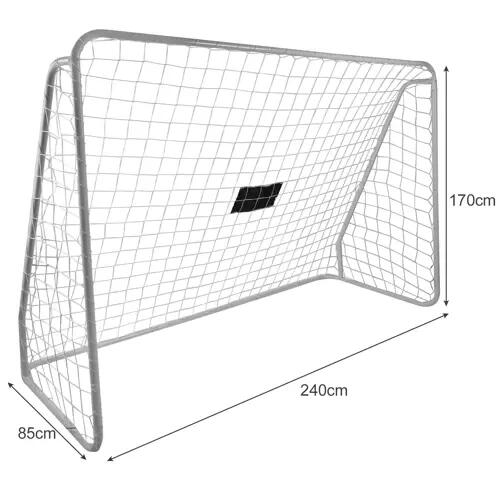 Poarta de fotbal,  plasa si prelata cu tinta, 170 x 240 x 85 cm