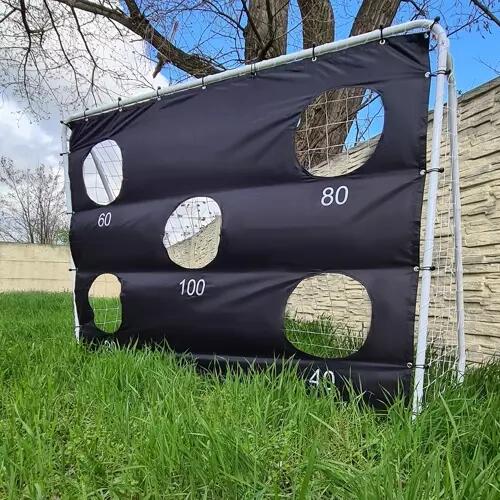Poarta de fotbal,  plasa si prelata cu tinta, 170 x 240 x 85 cm
