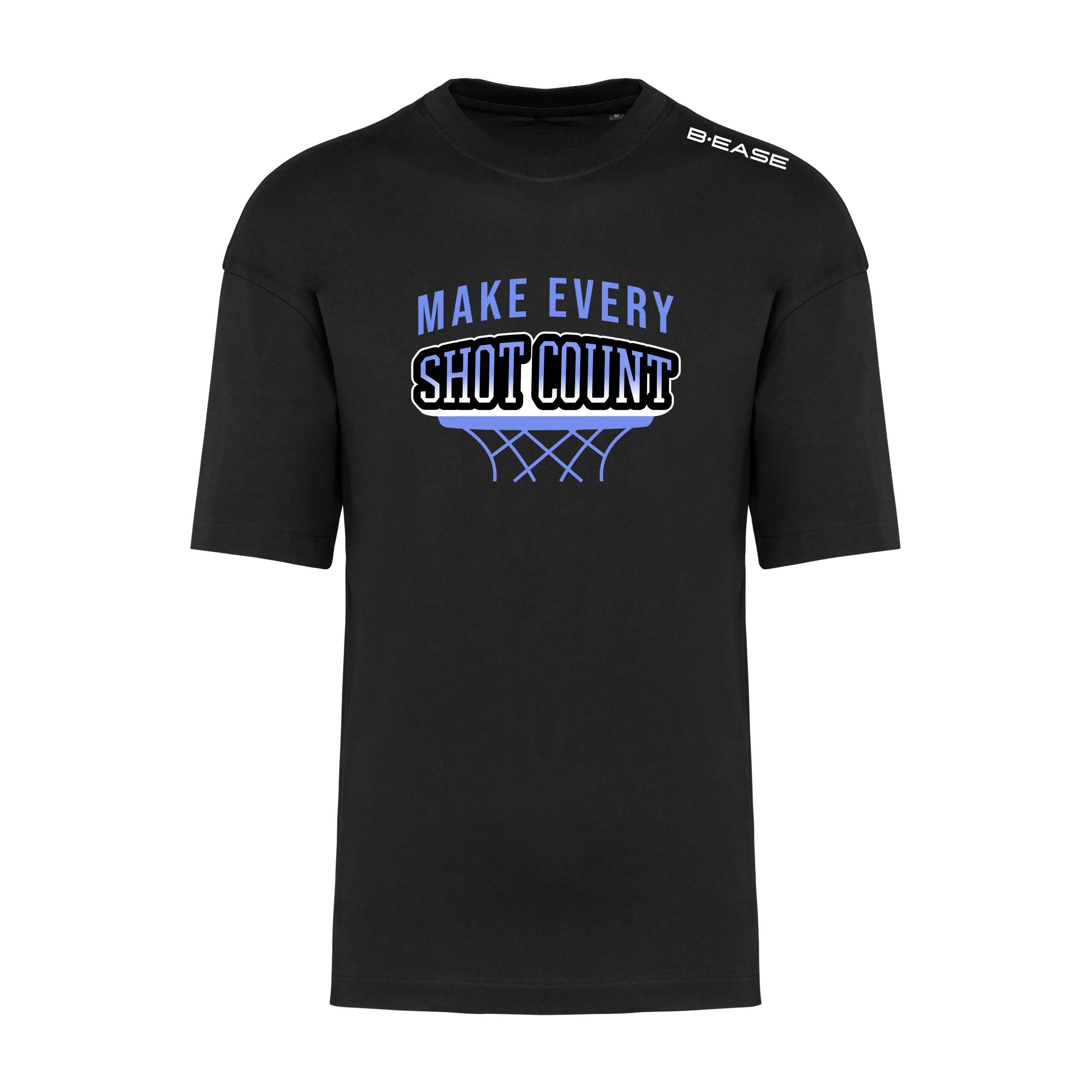 B-ease - T-shirt Oversize Basketball - Make Every Shot Count - T-shirt Manches Courtes - Noir - Decathlon
