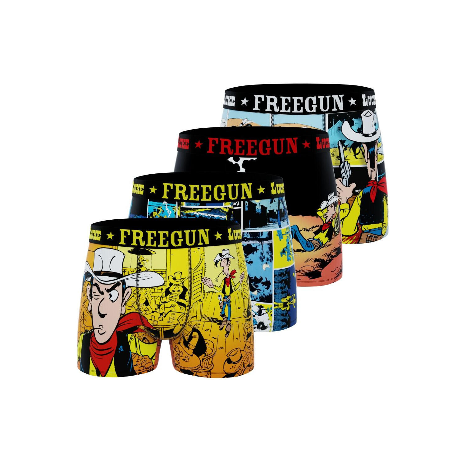 Lot de 4 boxers enfant Lucky Luke