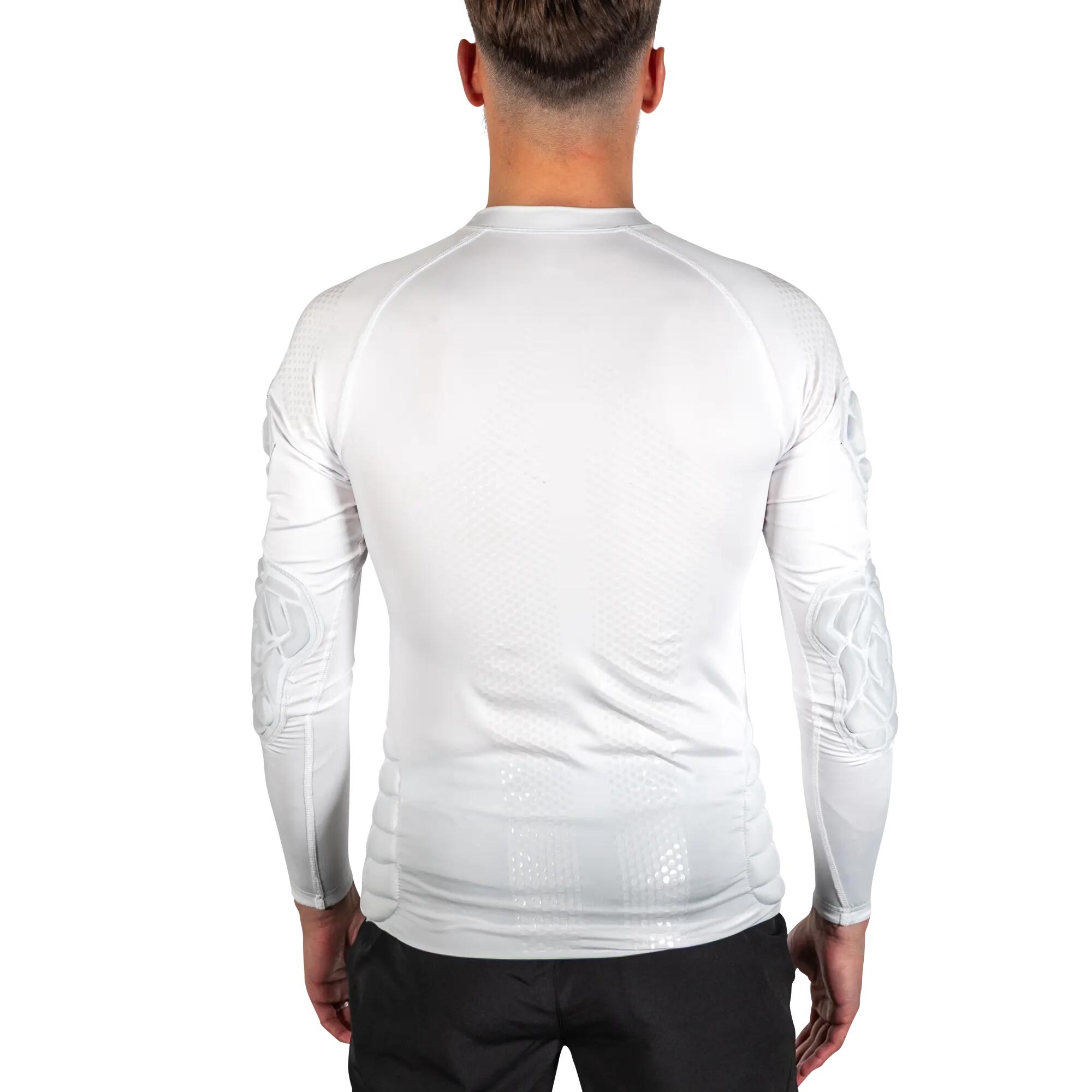 Camiseta interior de compresión de portero de manga larga blanca 2/4