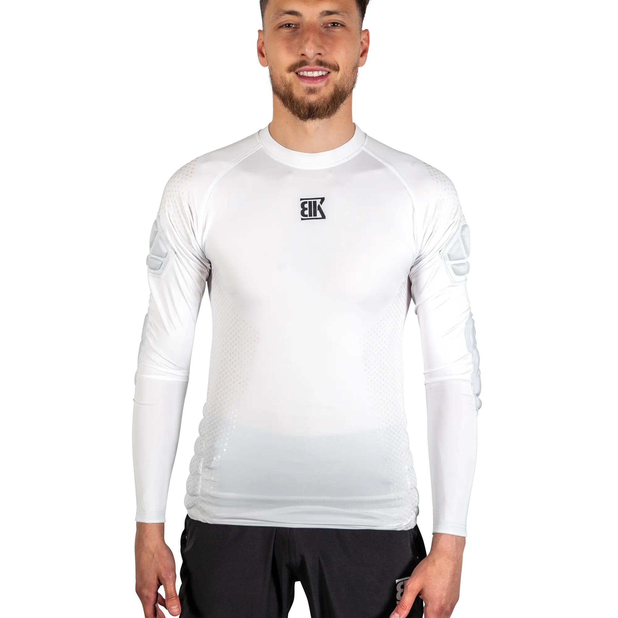 BKEEPER Weißes langärmeliges Torwart-Kompressions-Baselayer