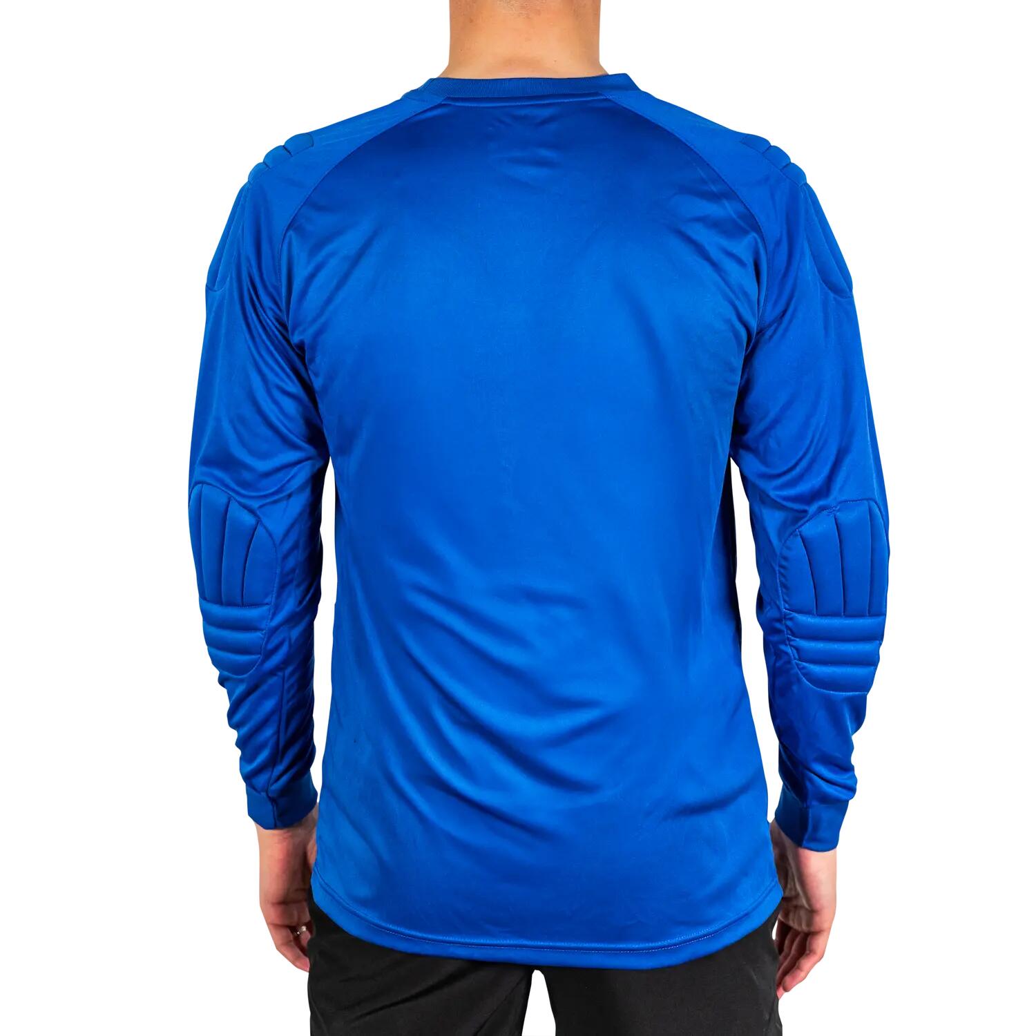 Camisa de goleiro acolchoada azul 2/4