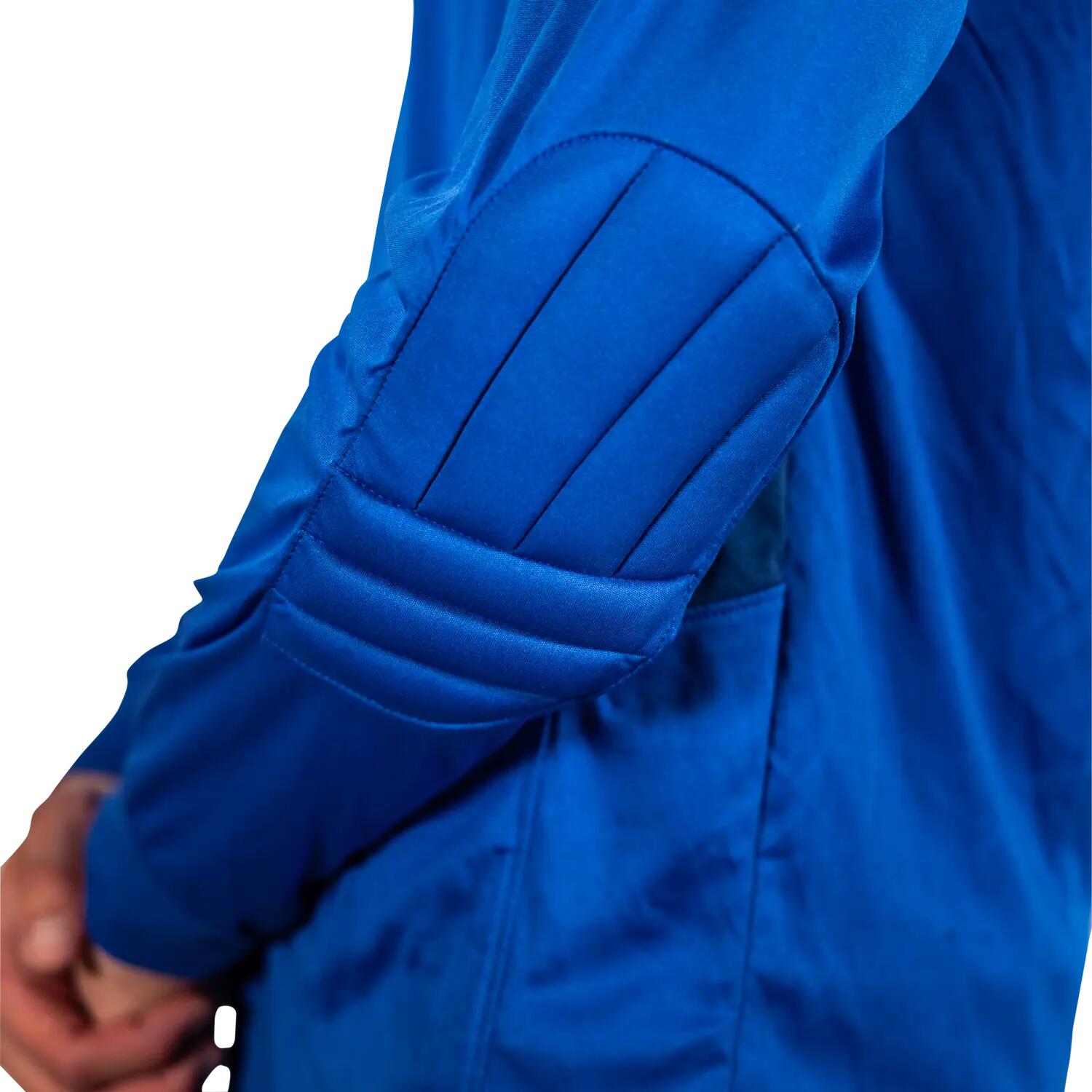 Camisa de goleiro acolchoada azul 4/4