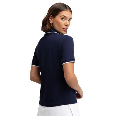 Dames golf piqué poloshirt valderrama navy blauw