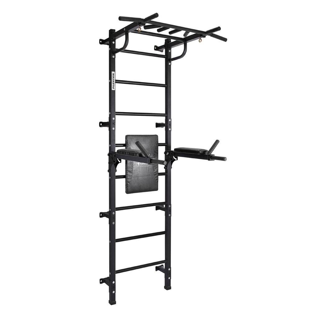 INDIGO Adult Wall-Mounted Gym with Wall Bars 230 x 60 x 62.5 cm