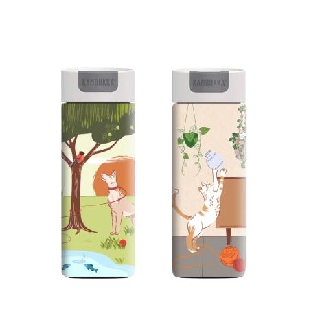 KAMBUKKA Sada termohrnků Olympus 2x500 ml těsná Woof & Meow