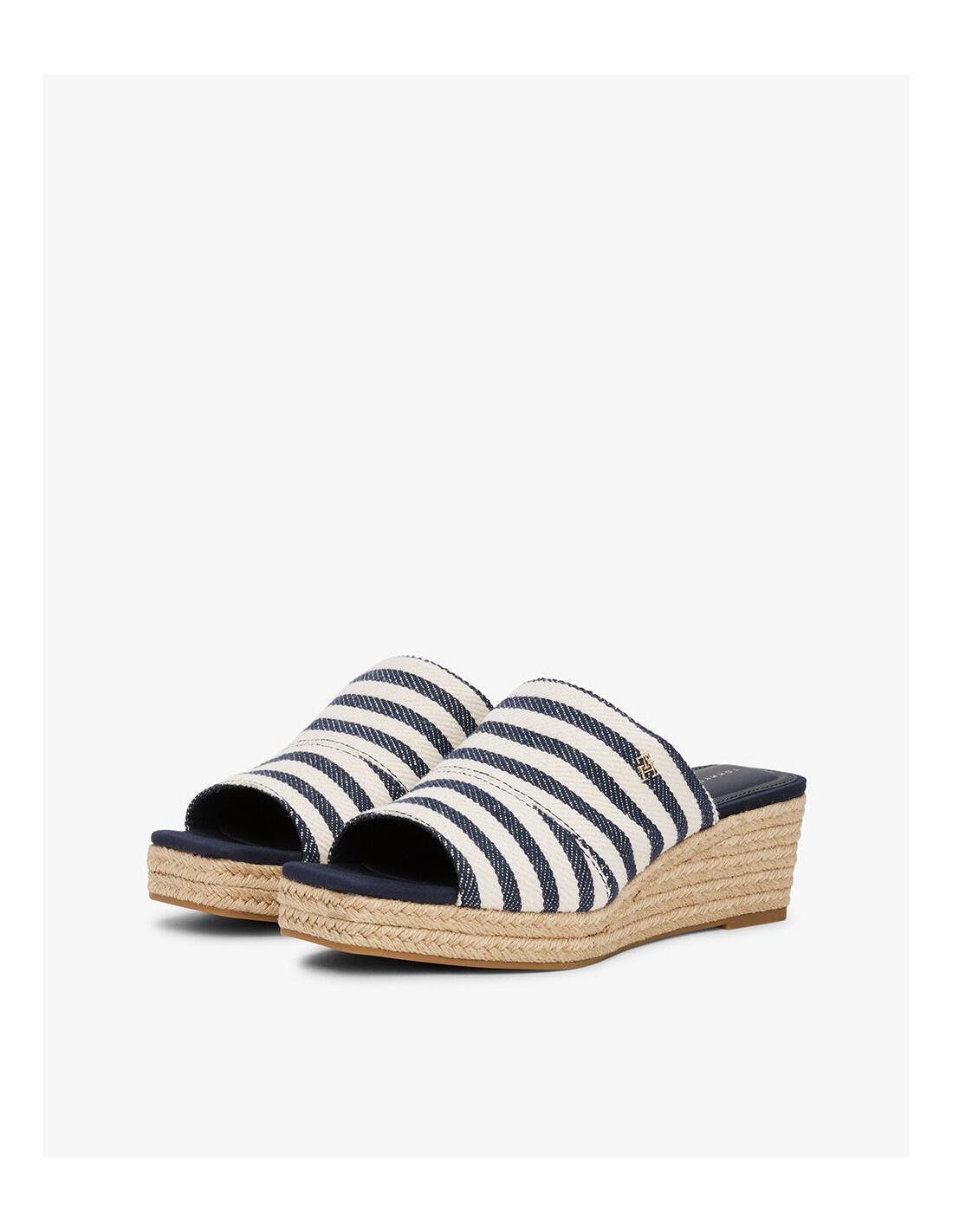 Alpargatas con cuña Tommy Hilfiger en color 0GZ-Azul 3/5