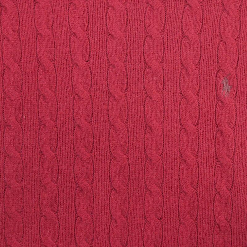 Second life - Pull Homme  en maille torsadée Rouge - Ca nou