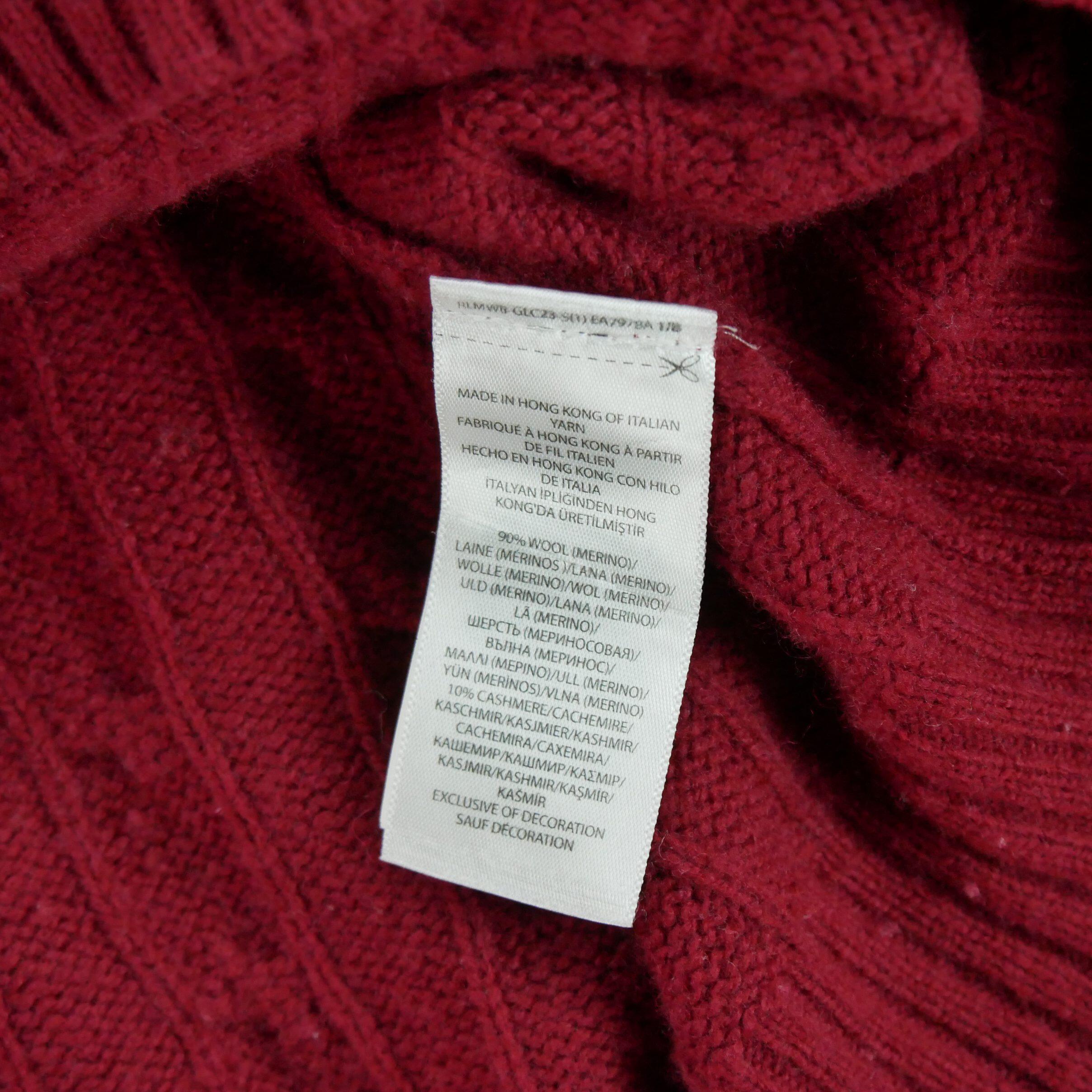Reconditionné - Pull Homme en maille torsadée Rouge - Excellent 7/7