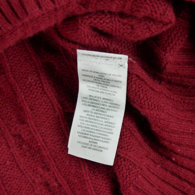 Second life - Pull Homme  en maille torsadée Rouge - Ca nou
