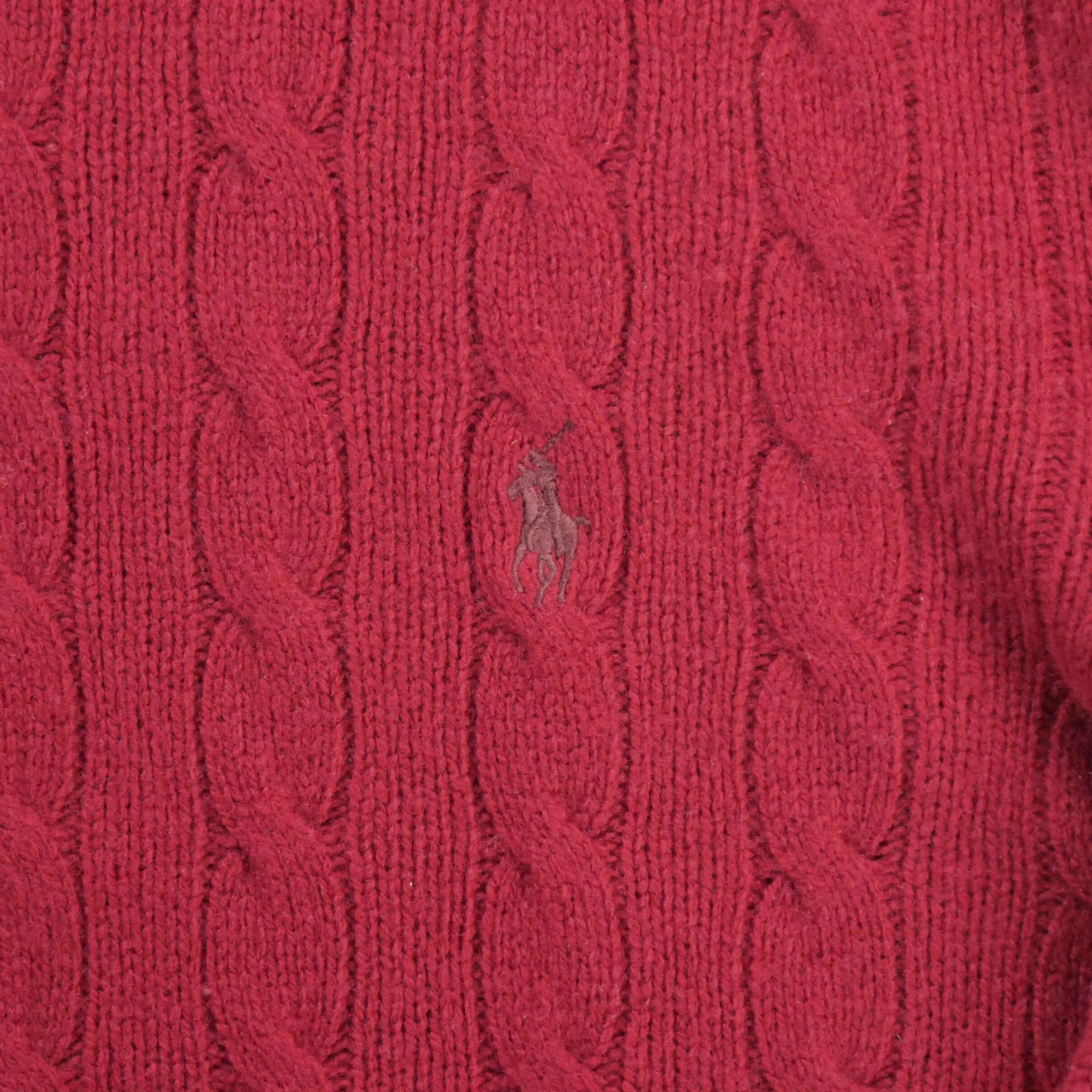 Reconditionné - Pull Homme en maille torsadée Rouge - Excellent 5/7