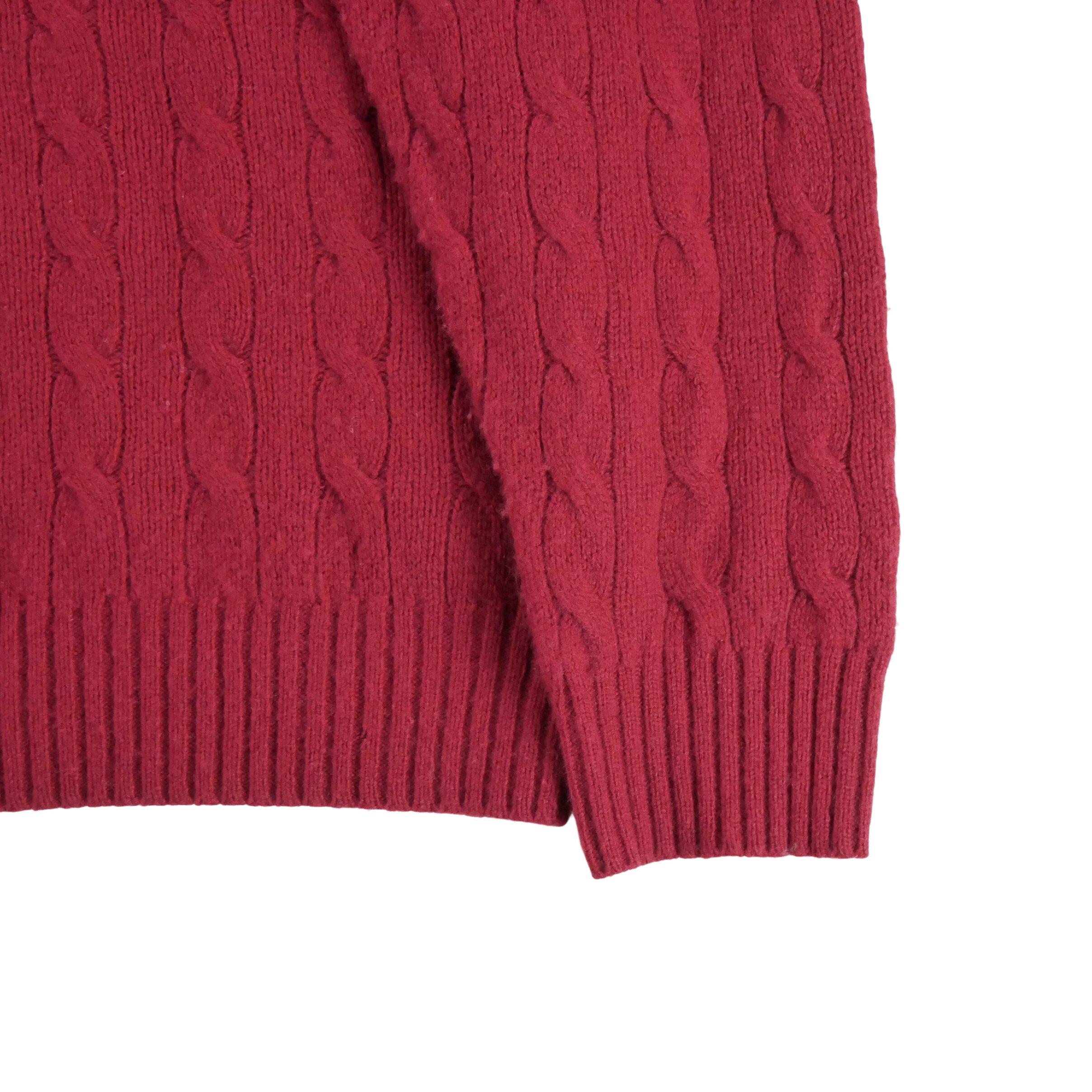 Reconditionné - Pull Homme en maille torsadée Rouge - Excellent 4/7