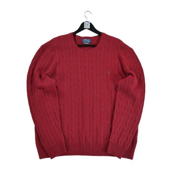 Reconditionné - Pull Homme en maille torsadée Rouge - Excellent