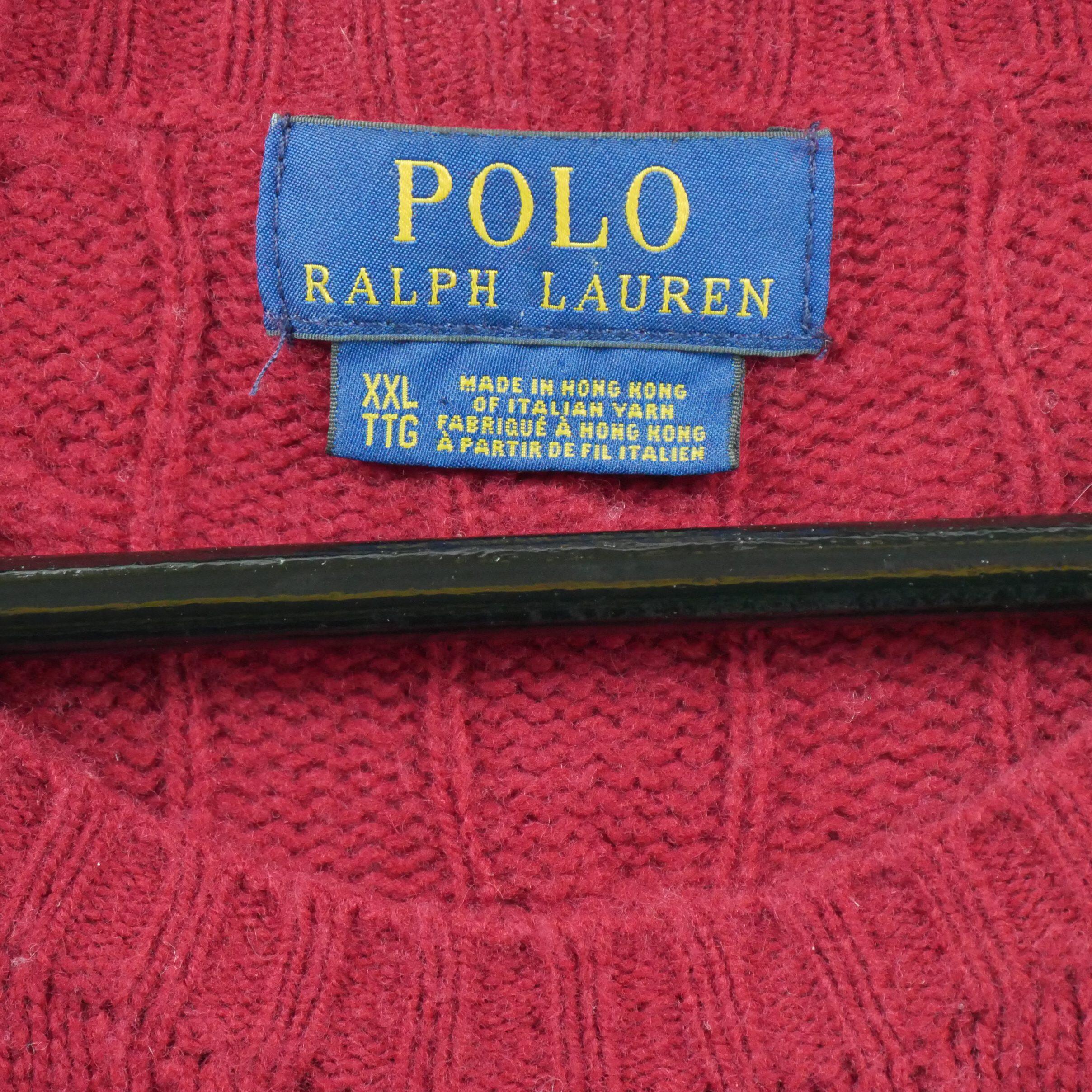 Reconditionné - Pull Homme en maille torsadée Rouge - Excellent 6/7