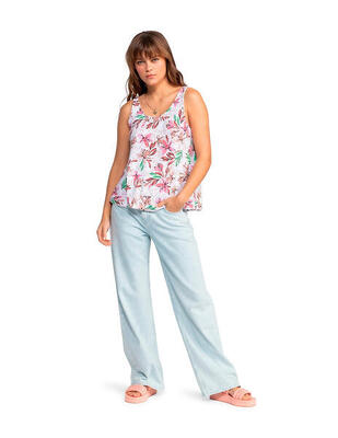 Camiseta tirantes Roxy en color Blanco-WBK3