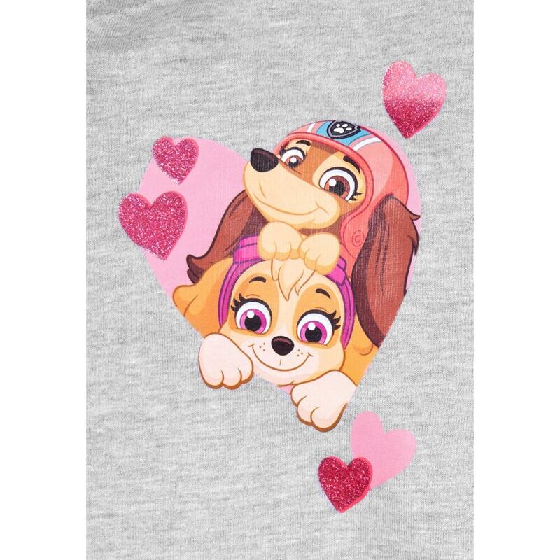 Hanorac copii cu gluga, gri, bumbac, Love, Paw Patrol
