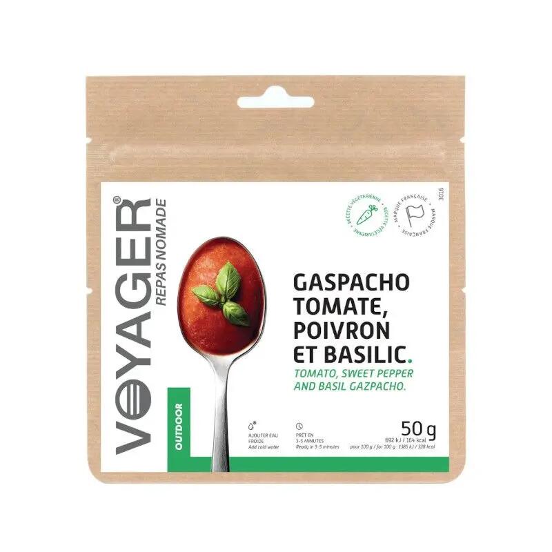 Gefriergetrocknetes gericht (590) Tomaten-Gazpacho mit Paprika und Basilikum 50g