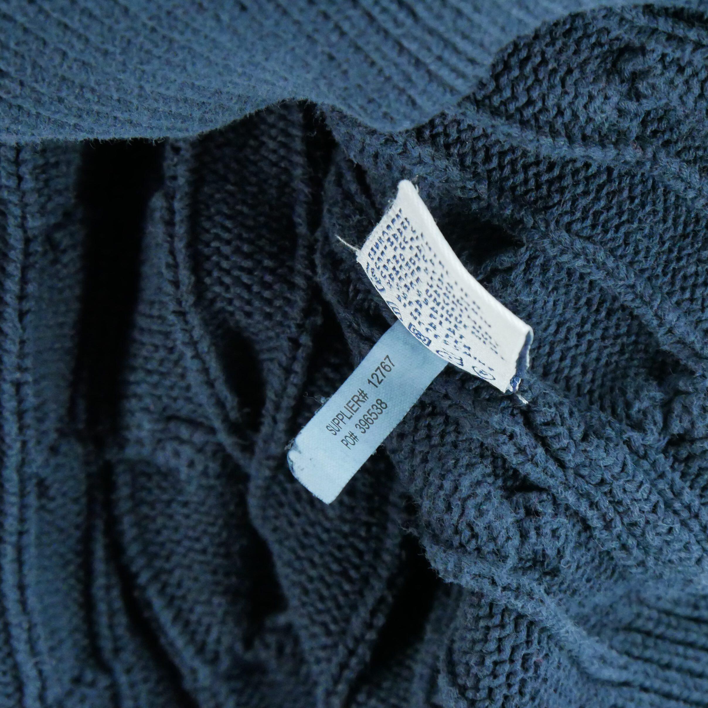 Segunda Vida - Camisola Azul Marinho de Malha Torcida para Mulheres - Como novo 7/7
