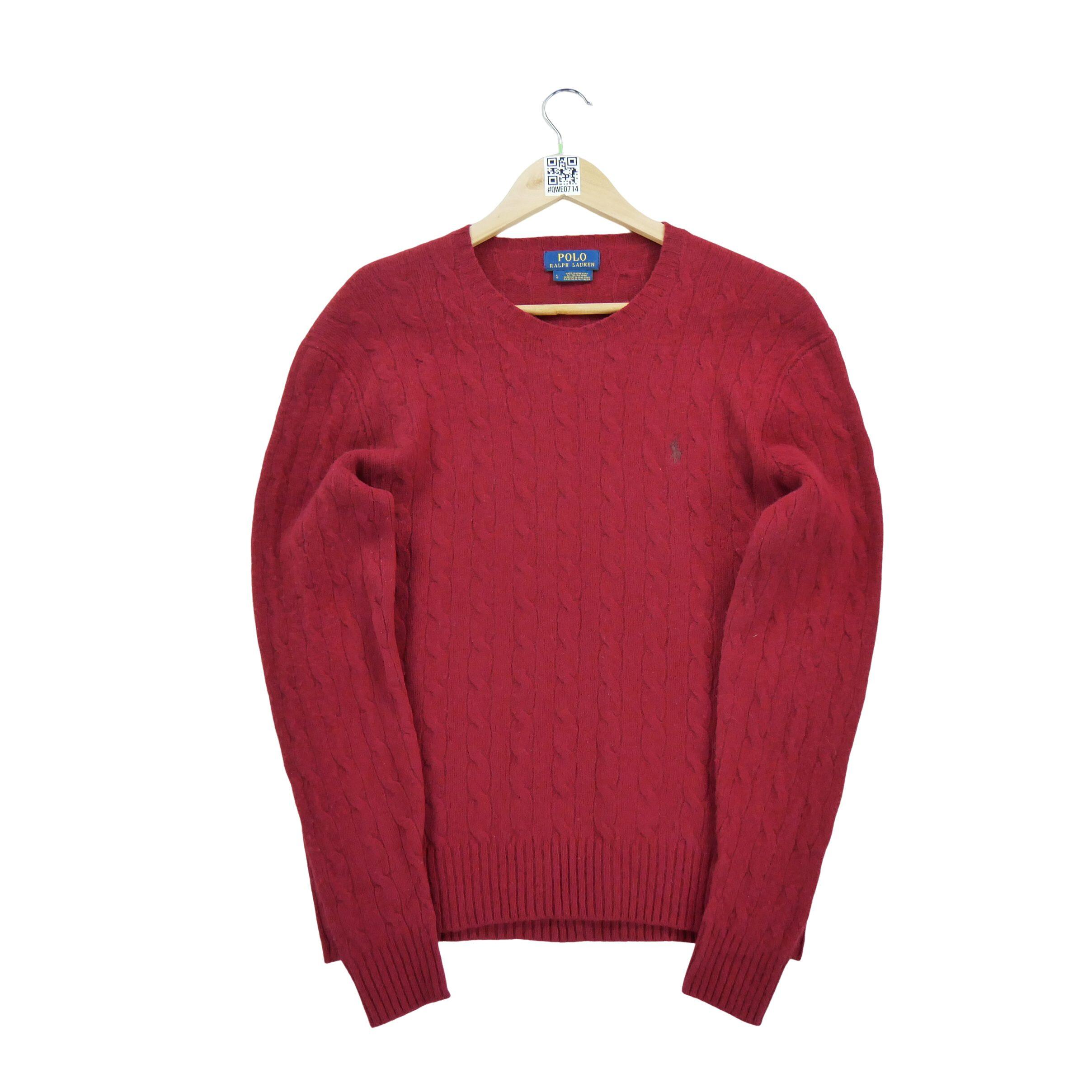 RALPH LAUREN Reconditionné - Pull Femme en maille torsadée - Très Bon État