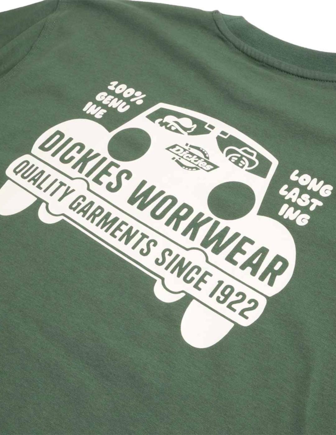 T-shirt pour hommes Dickies Gordonsville Vert 3/4