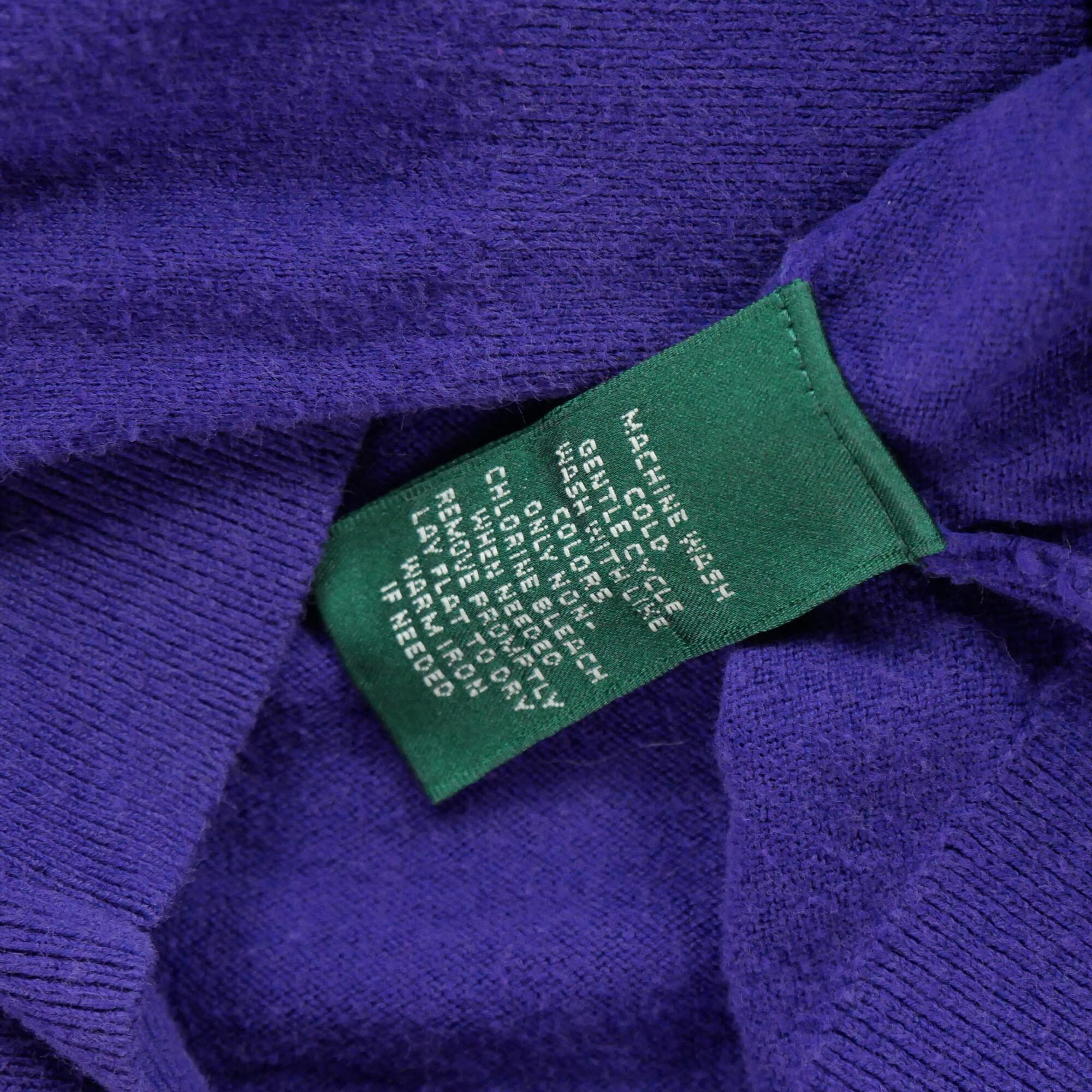 Segunda Vida - Suéter de gola alta roxo para mulheres - Como novo 7/7
