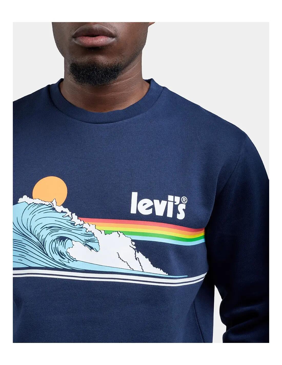 Moletom Levi's padrão com gola redonda e estampa. 4/5
