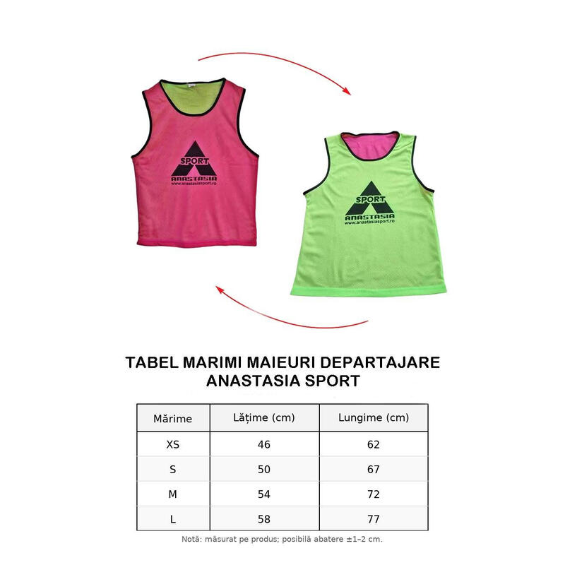 Maieu departajare Anastasia Sport fata dubla, roz cu verde, marime M