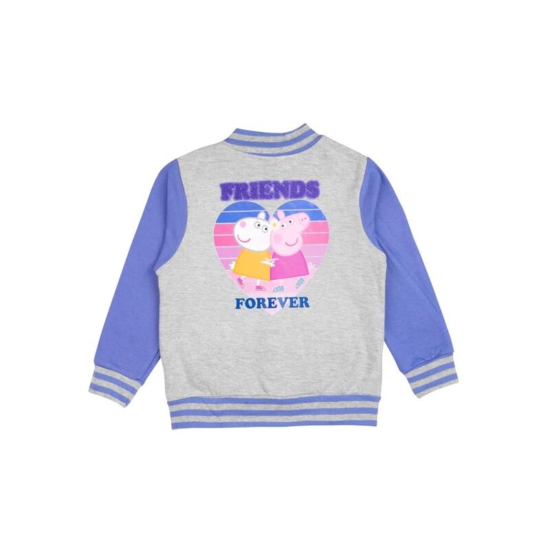 Jacheta tip colegiu pentru fete, 100% bumbac, Smile, Peppa Pig