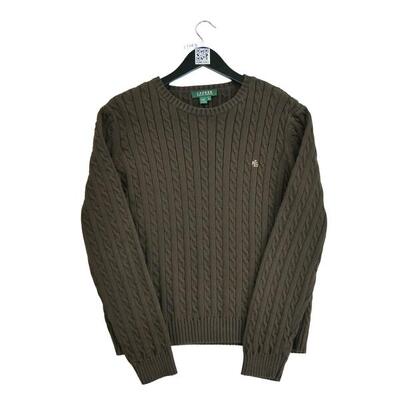 Seconda Mano - Maglione marrone a maglia intrecciata da donna - Stato eccellente