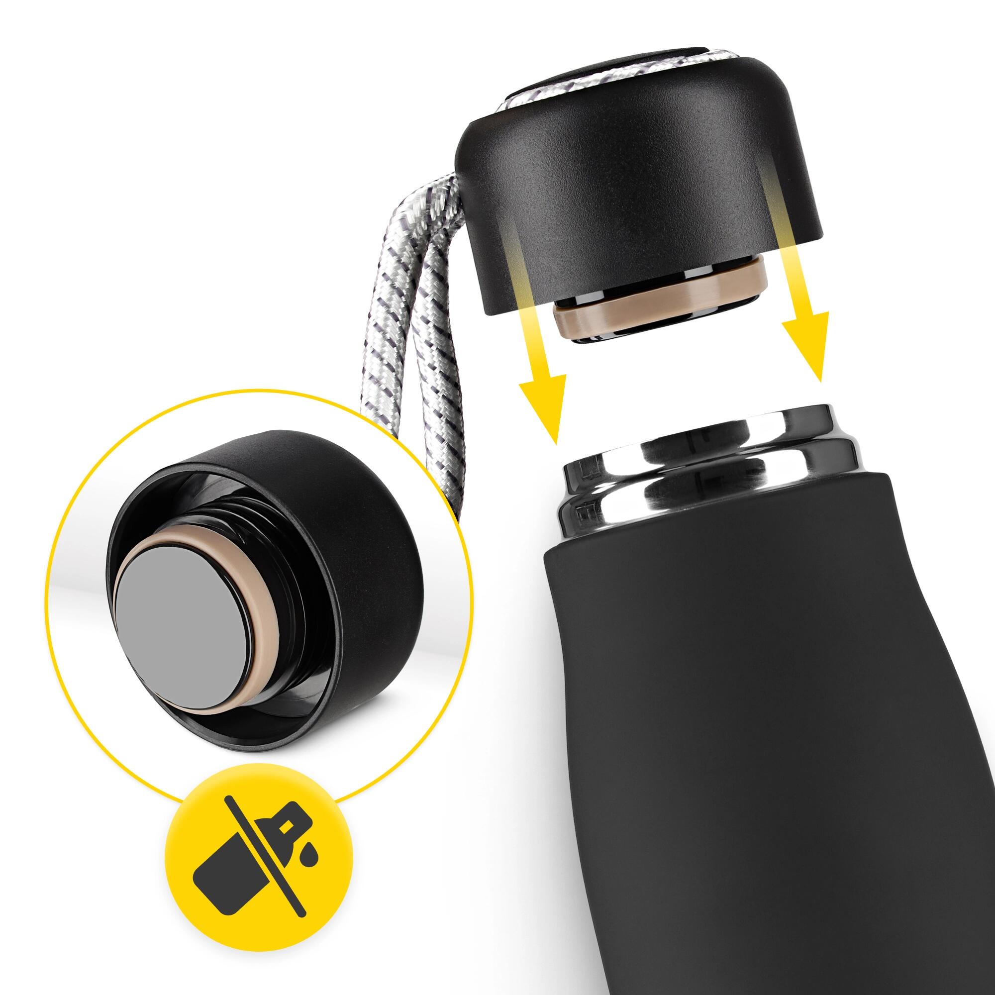 Thermoflasche 540 ml Schwarz – isoliert & auslaufsicher 3/7