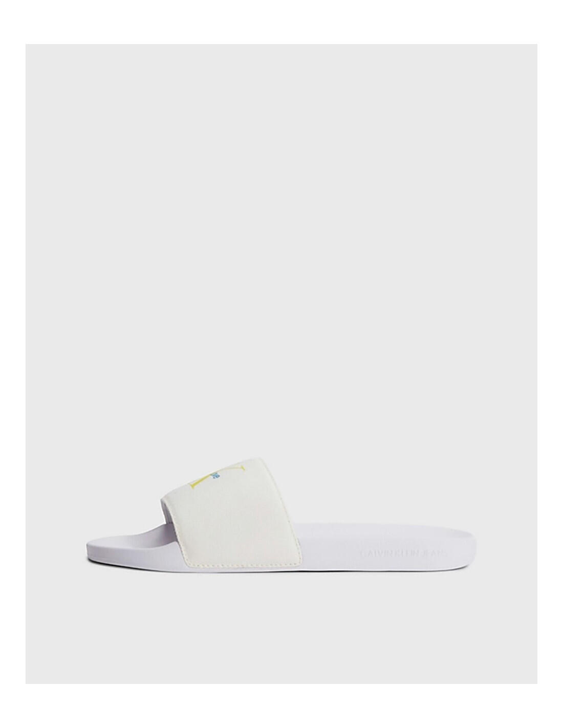 Chanclas Calvin Klein en color YBR-Blanco 3/5