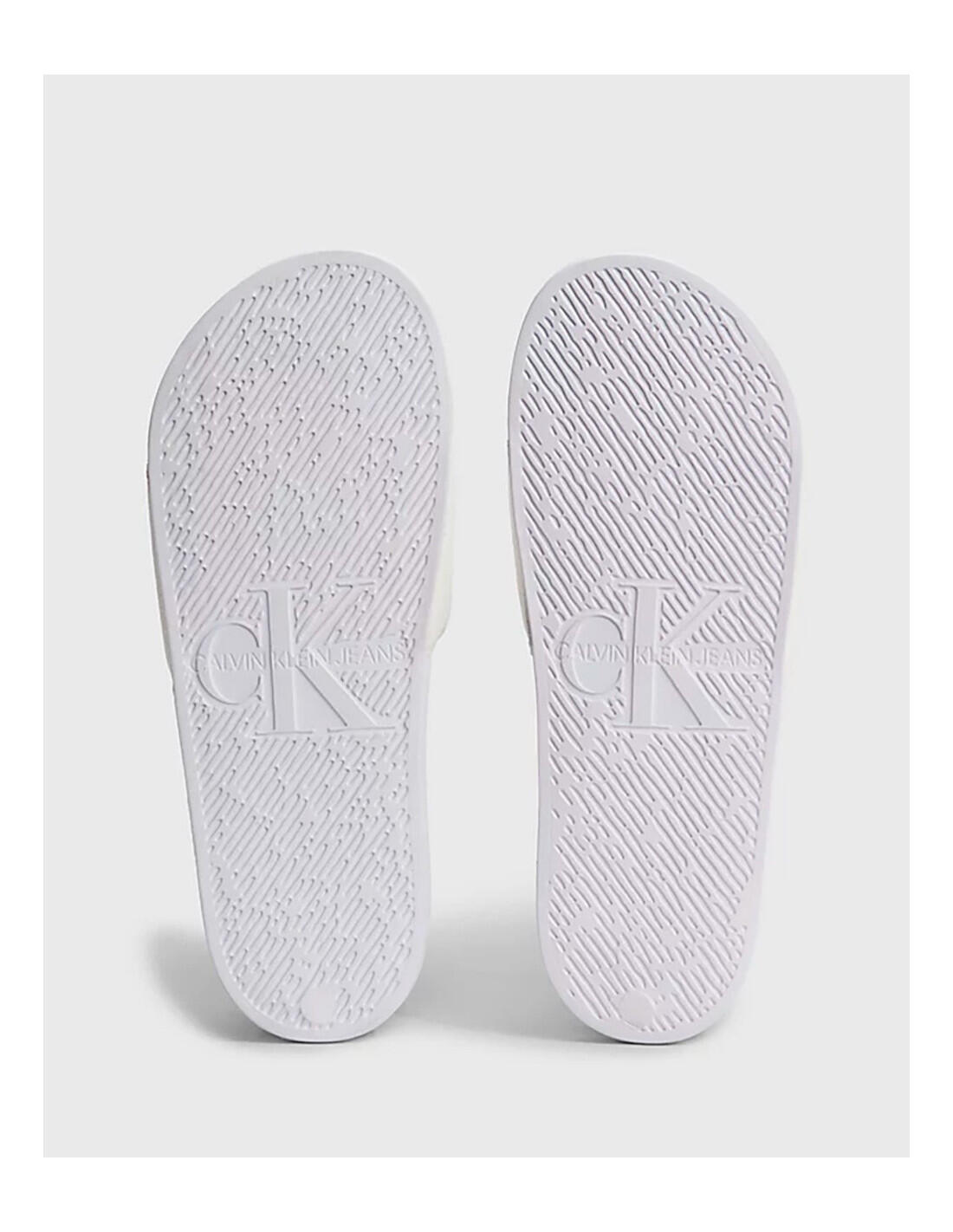 Chanclas Calvin Klein en color YBR-Blanco 5/5
