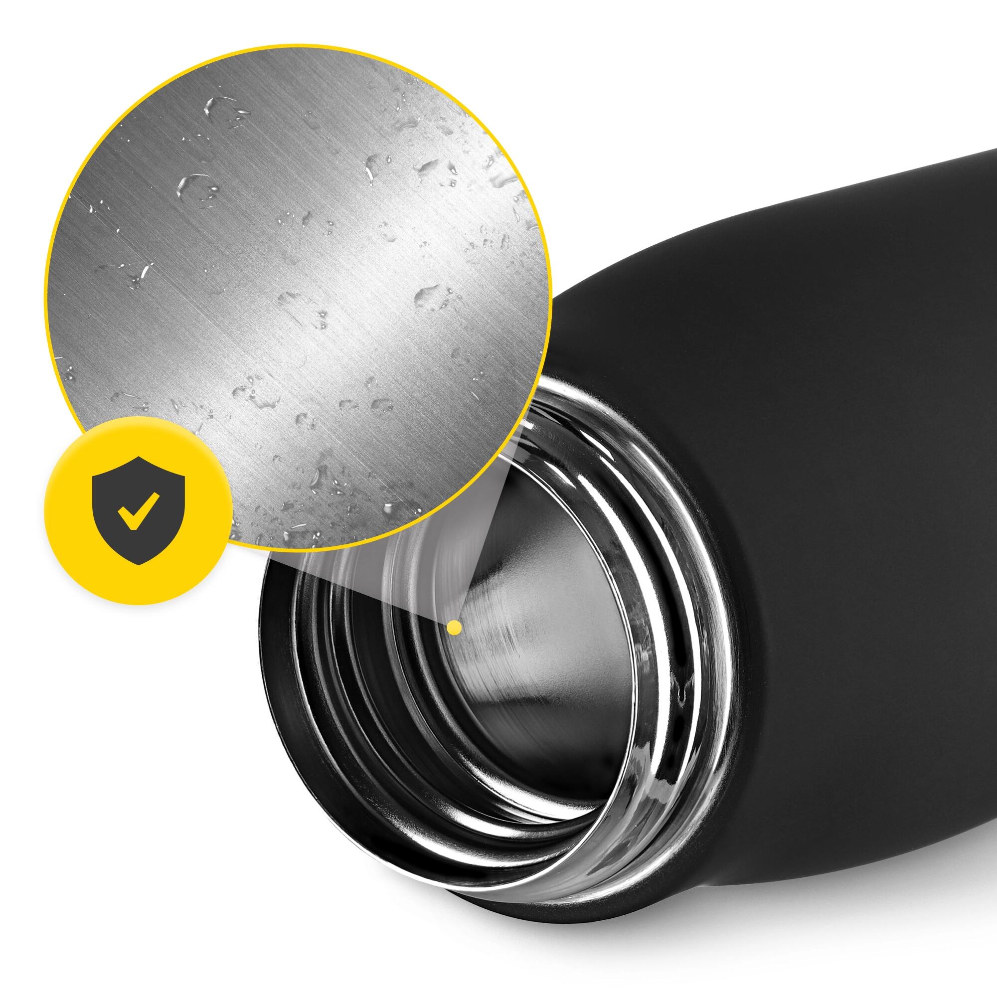 Thermoflasche 540 ml Schwarz – isoliert & auslaufsicher 4/7