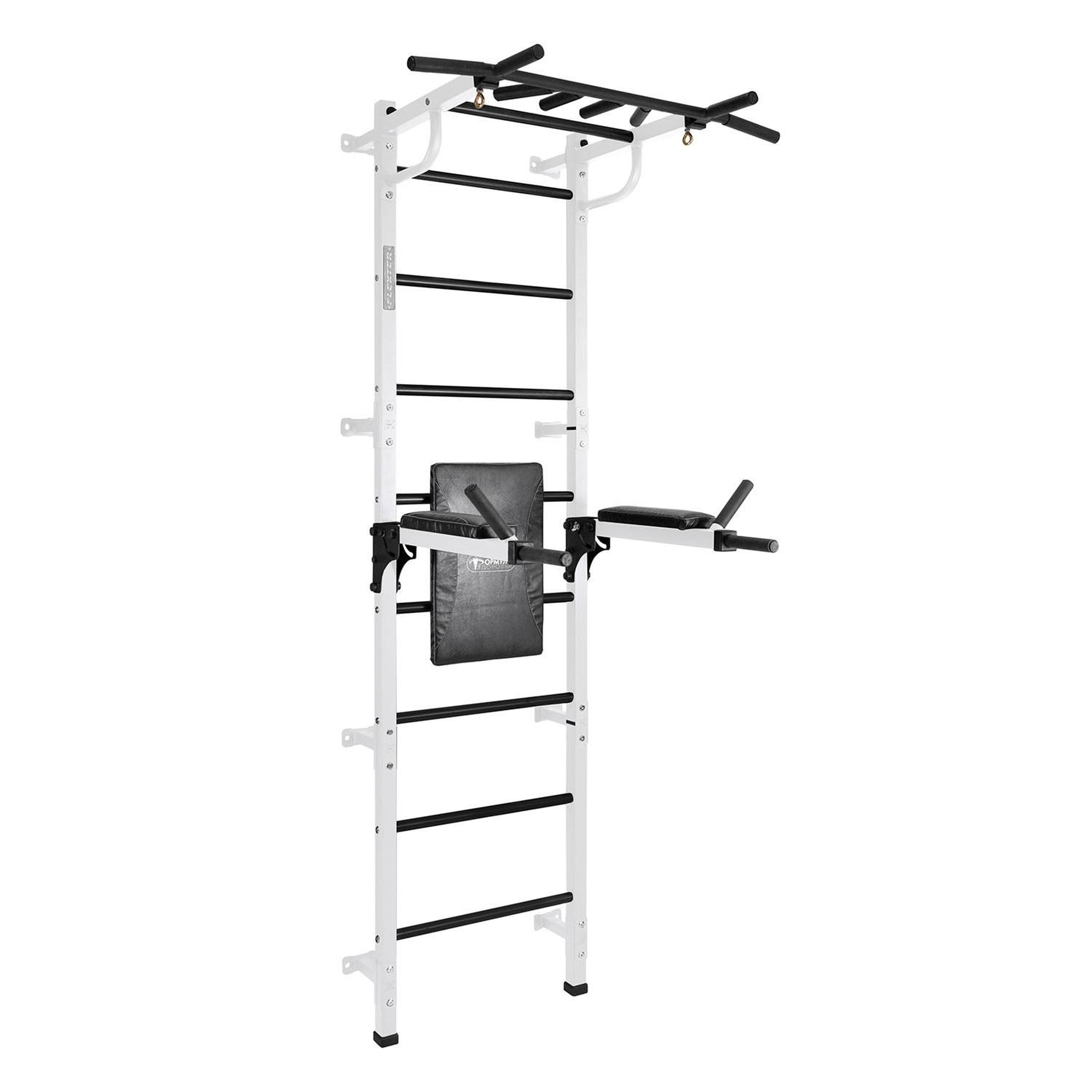 Indigo Sports - Gymnase Mural Pour Adultes Avec Espalier 230*60*62,5 Cm - Espalier - Blanc|noir - Kid Unique - Decathlon
