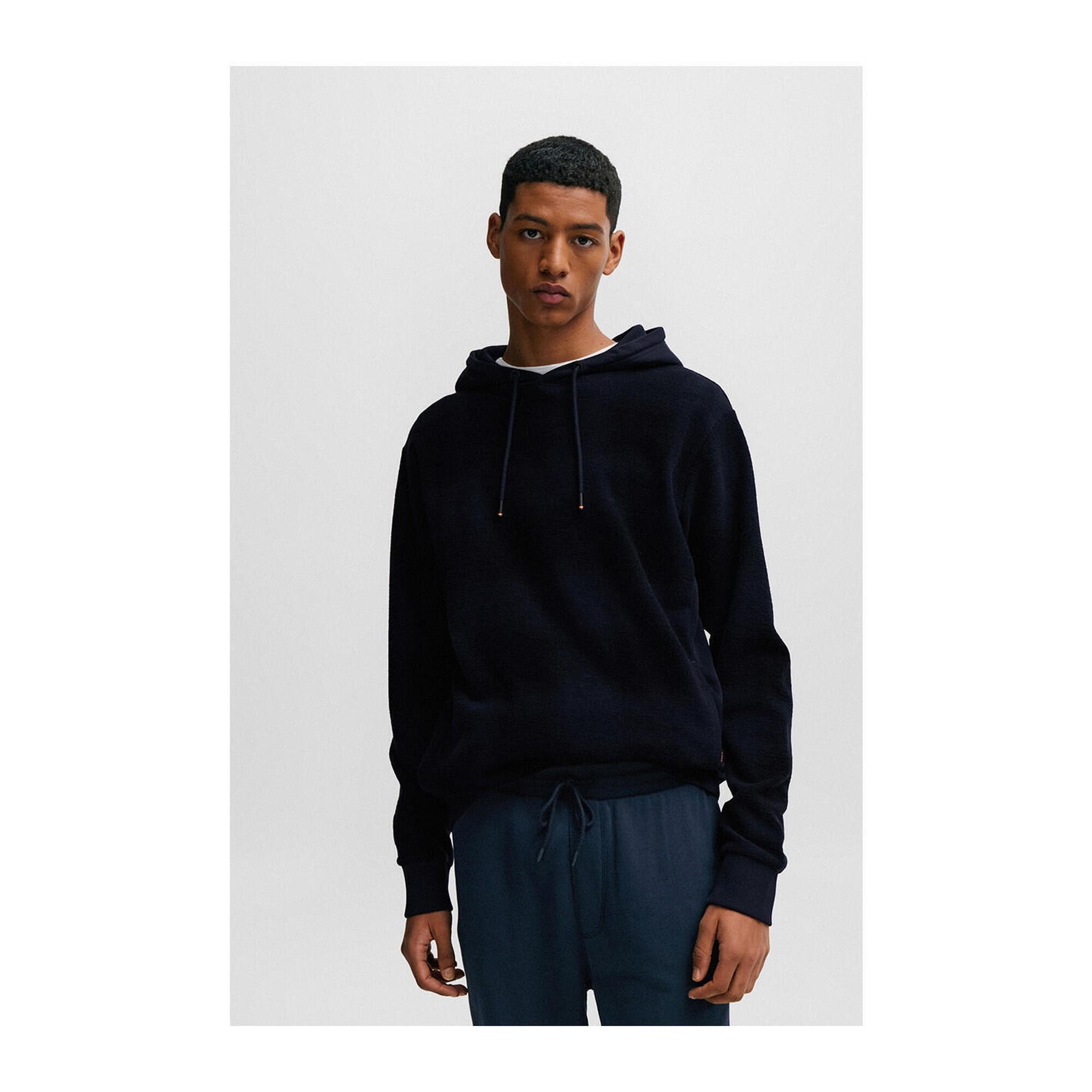 Boss - Sweat-shirt Boss Weecheckhood - Pull - Bleu - Decathlon