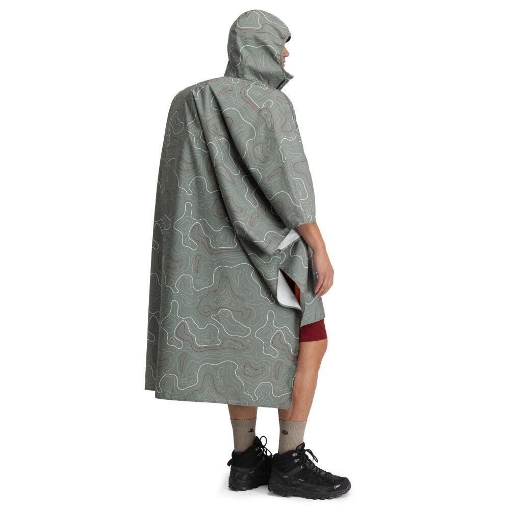 Nieprzemakalne turystyczne poncho przeciwdeszczowe Trekking Siroko Rinjani Green