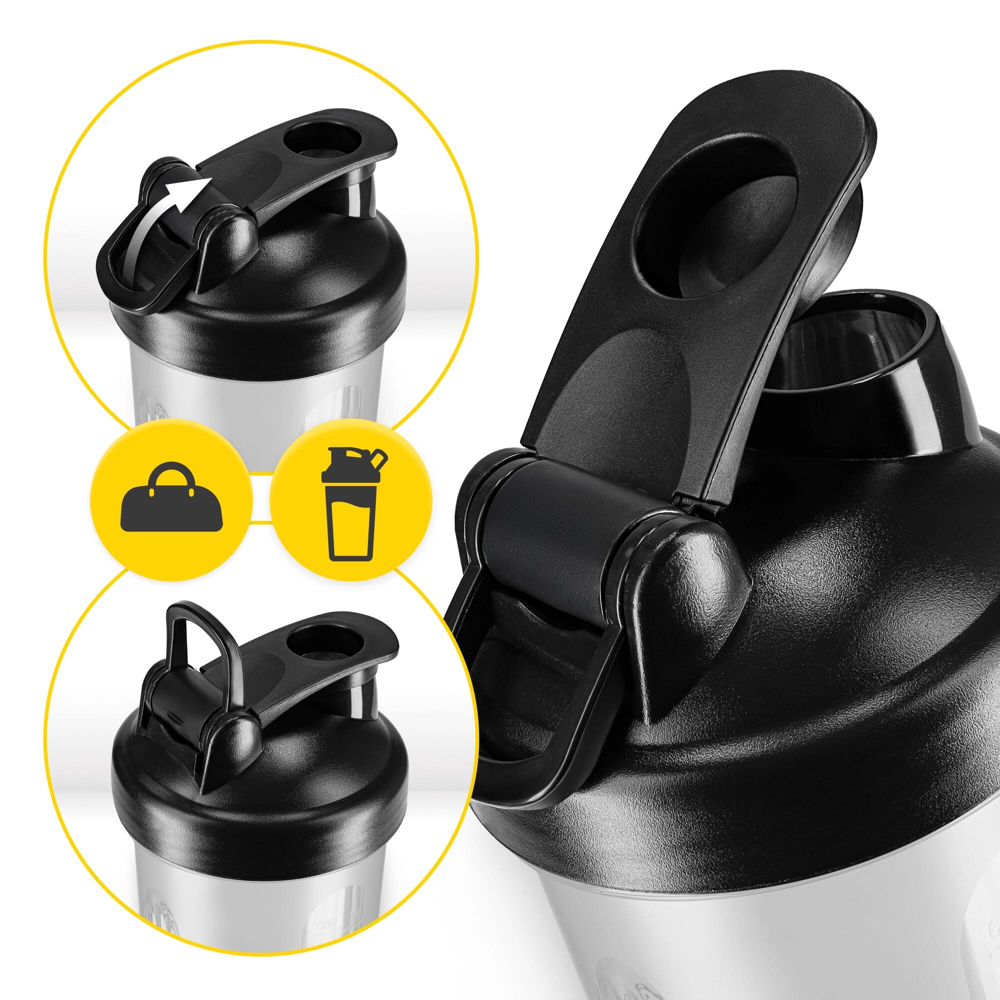 4FIZJO PRO-Sport-Shaker 650 ml – auslaufsicher mit Sieb 5/7