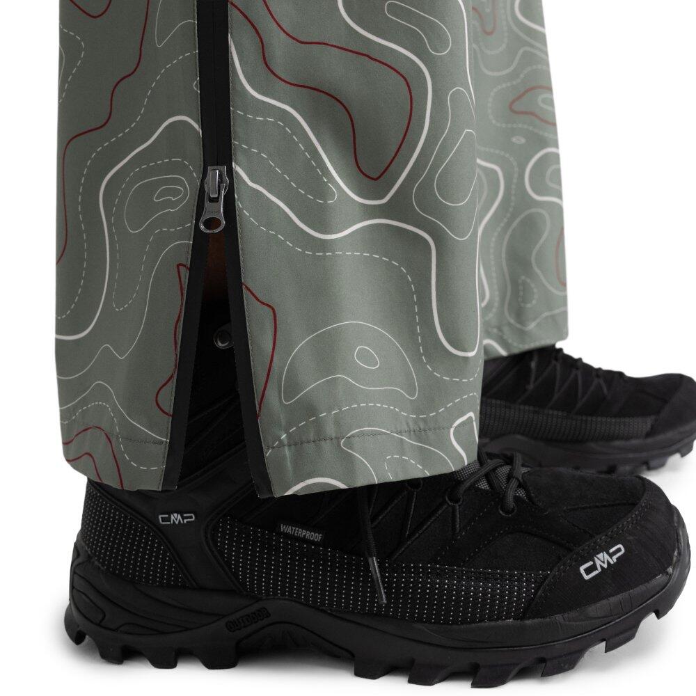 Herren und Damen Wandern Wasserdichte Wander-Regenüberhose Havasu Green Grün 4/6